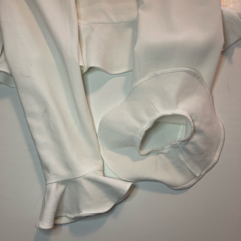 Majorelle Corie Top White Underwire Puff Sleeves Peplum XXS - Picture 15 of 15